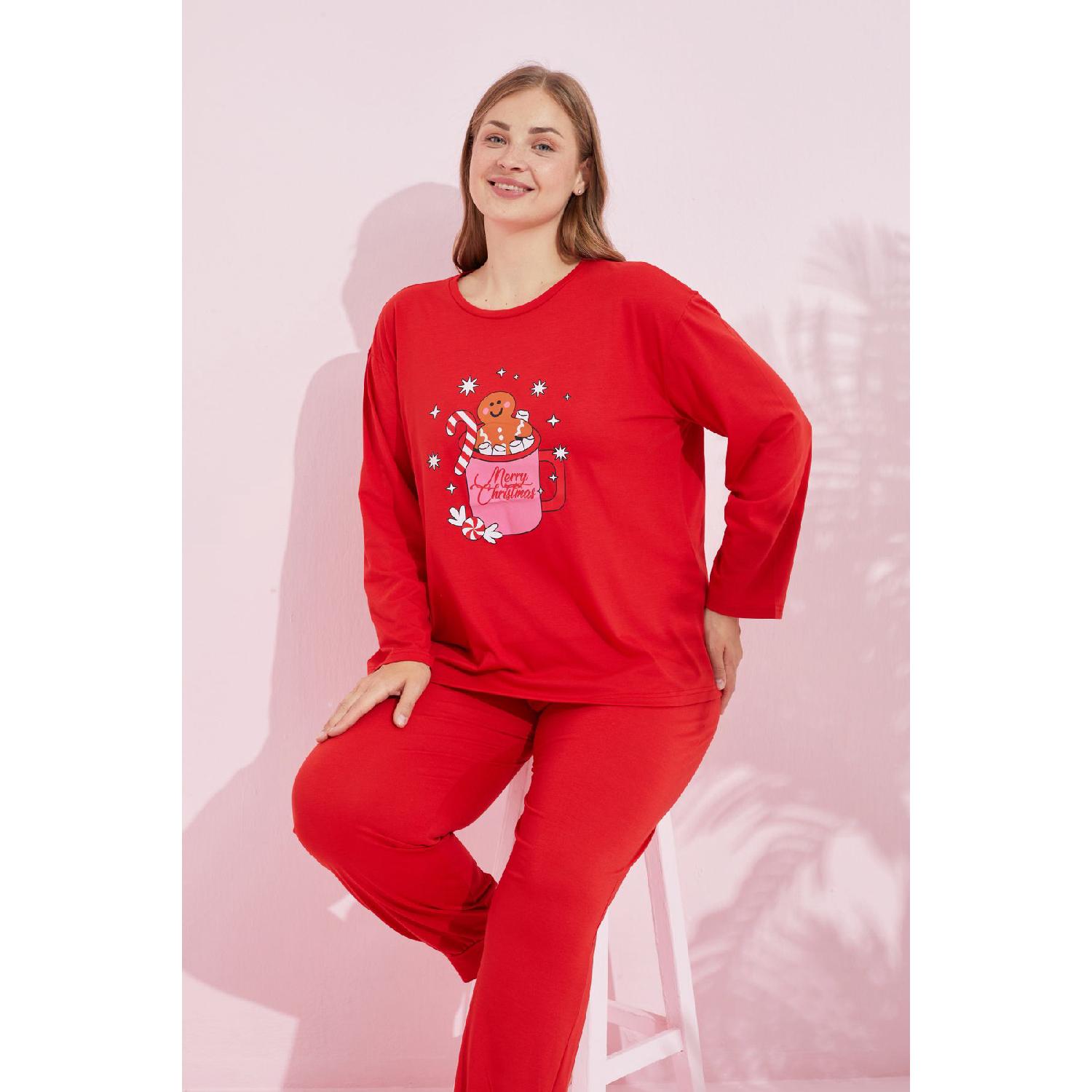 Red Christmas Themed Printed Curve Plus Size King Size Knitted Pajama Set 7788 3XL червоний
Red Christmas Themed Printed Curve Plus Size King Size Knitted Pajama Set 7788 3XL червоний
