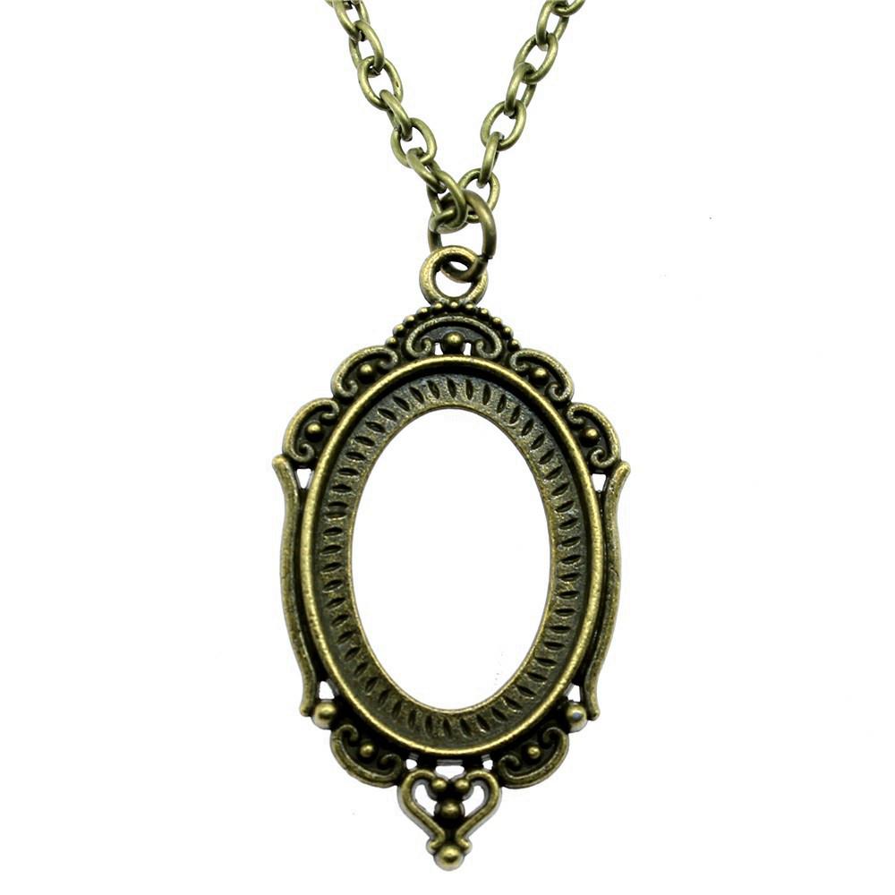 Oval Blank Frame Pendant Necklace flat Vintage DIY Photo Charm Jewelry 45cm or 70cm long chain A38-1pcs-18x25mm Chain 45cm
Oval Blank Frame Pendant Necklace flat Vintage DIY Photo Charm Jewelry 45cm or 70cm long chain A38-1pcs-18x25mm Chain 45cm