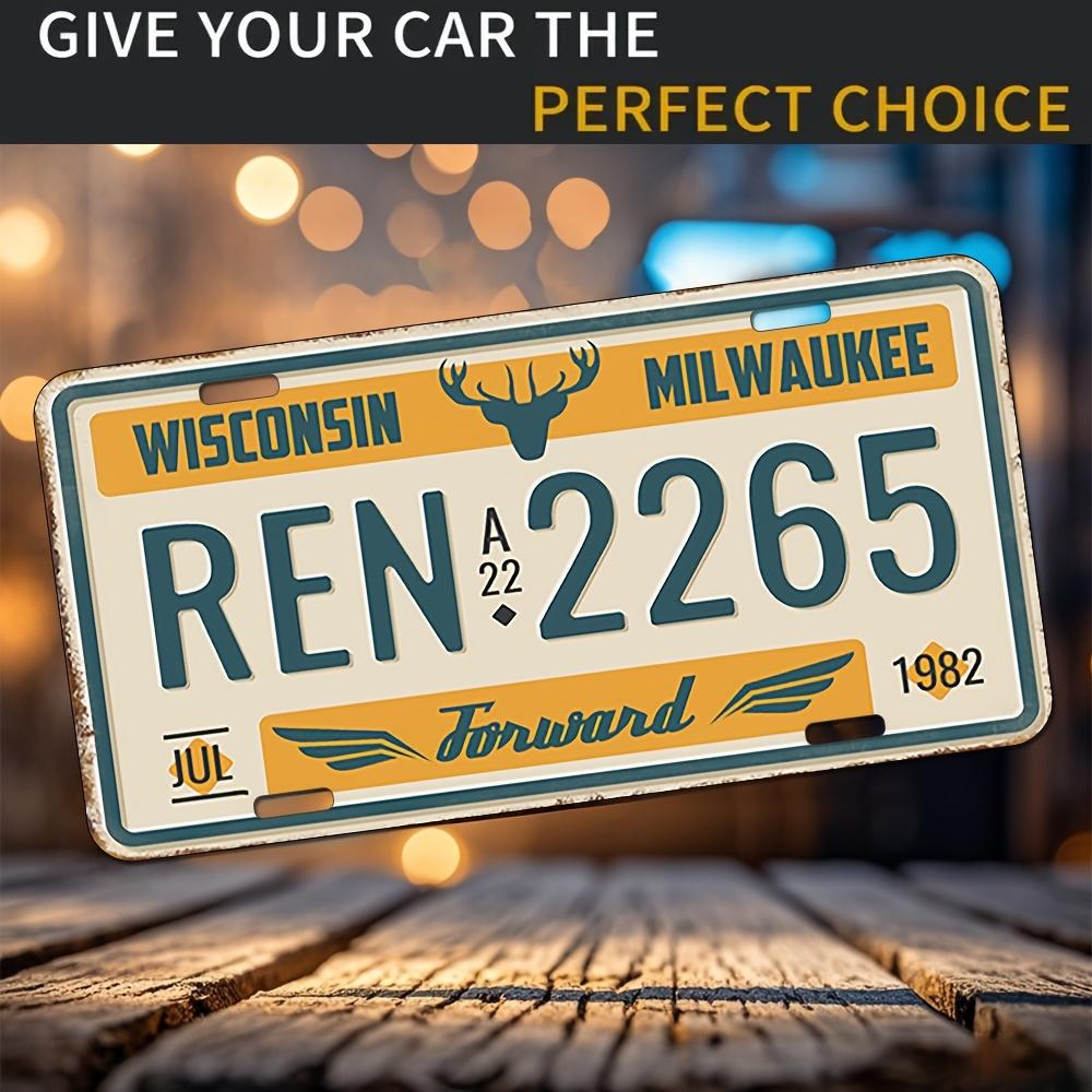 Home Decor Vintage Metal Car Front License Plate Wall Sign, Design, Single Piece, Size , Pre-Drilled Holes, Dustproof and Wat 15x30cm(5.9x7.8inch)
Home Decor Vintage Metal Car Front License Plate Wall Sign, Design, Single Piece, Size , Pre-Drilled Holes, Dustproof and Wat 15x30cm(5.9x7.8inch)