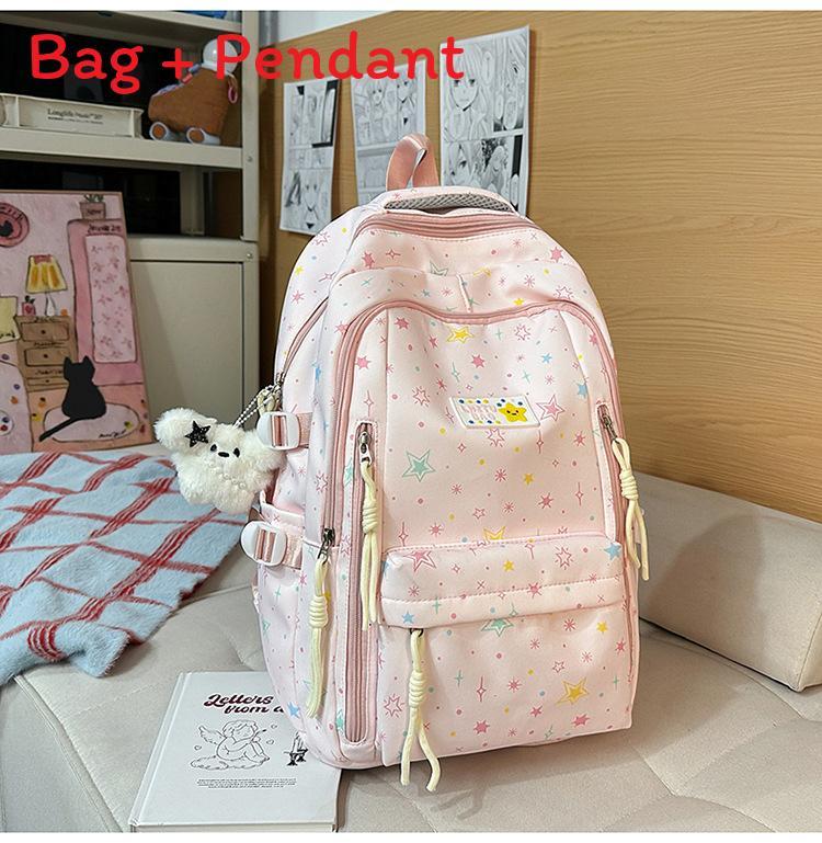 Starry Nylon Backpack For Girls With Design For School Use
Starry Nylon Backpack For Girls With Design For School Use