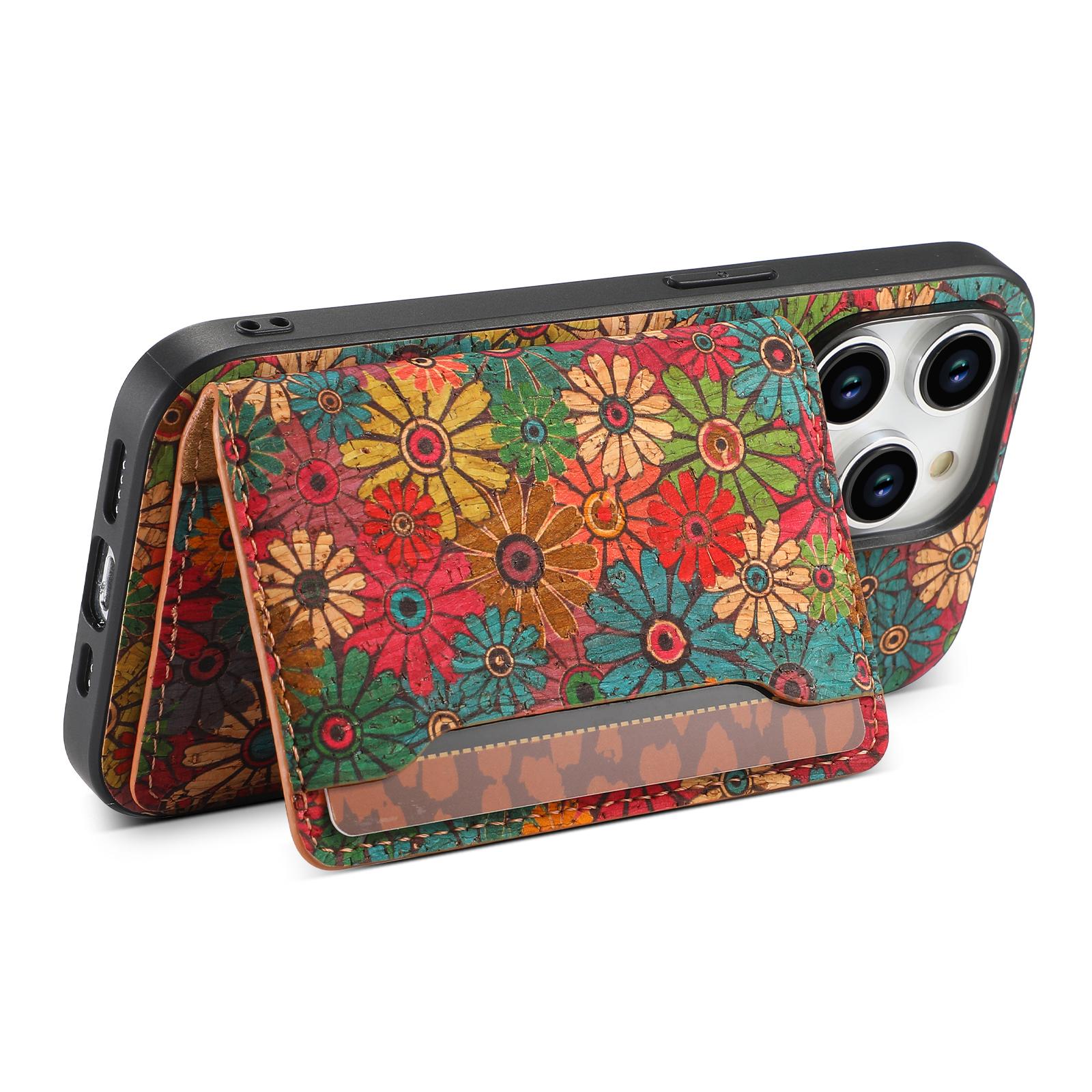 For iPhone 15 Pro Kickstand Case Card Holder PU+TPU+PC Phone Cover with Floral Pattern Spring/Green
For iPhone 15 Pro Kickstand Case Card Holder PU+TPU+PC Phone Cover with Floral Pattern Spring/Green