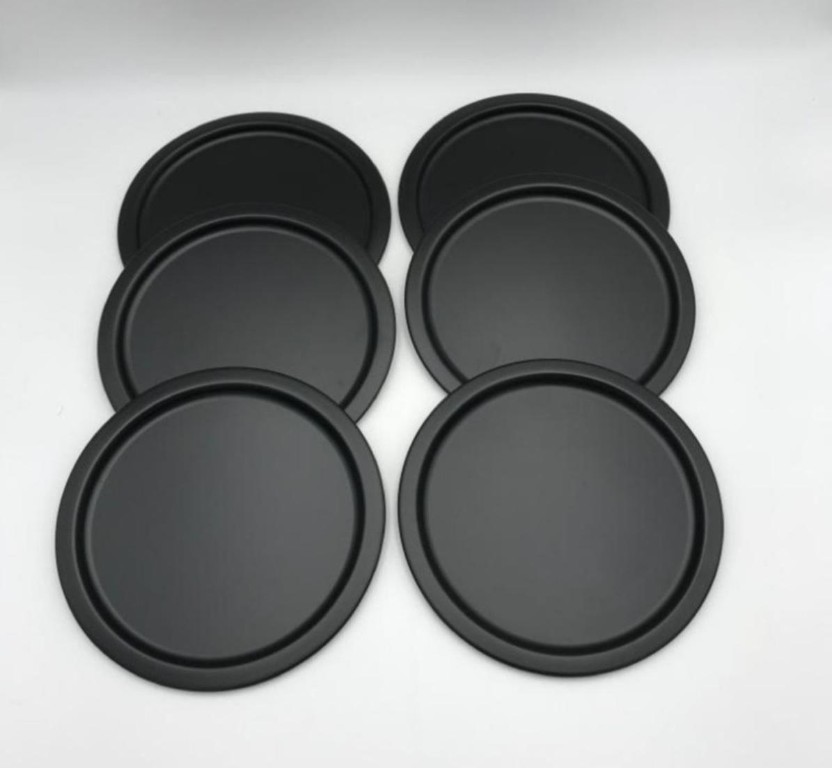 6-Piece Metal Round Tea, Coffee, Cake Serving Tray Decorative Presentation Tray Black 24 Cm Standart чорний
6-Piece Metal Round Tea, Coffee, Cake Serving Tray Decorative Presentation Tray Black 24 Cm Standart чорний