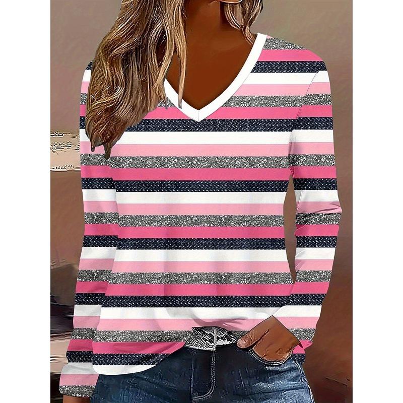 Women s T-Shirt Graphic Geometric Line Elegant Fashion Tee Long Sleeve T-shirts V-Neck Regular Tops Pullover Fall Winter L
Women s T-Shirt Graphic Geometric Line Elegant Fashion Tee Long Sleeve T-shirts V-Neck Regular Tops Pullover Fall Winter L