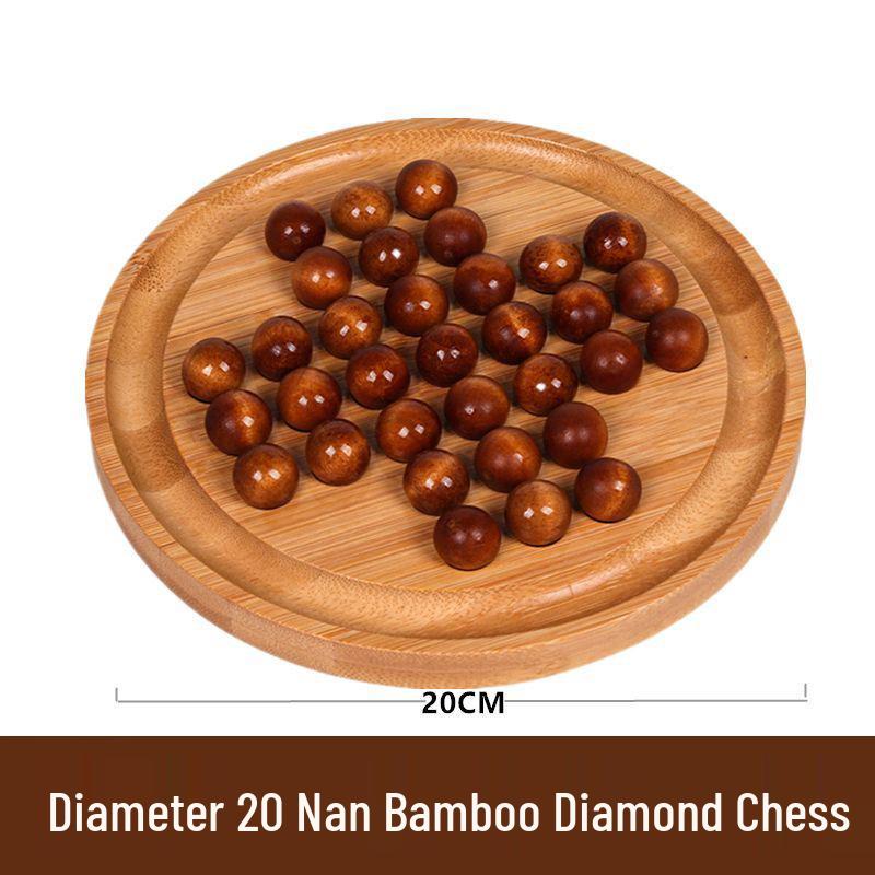 Шахова іграшка Солітер з бамбука з масиву дерева для тренування розуму
Шахова іграшка Солітер з бамбука з масиву дерева для тренування розуму