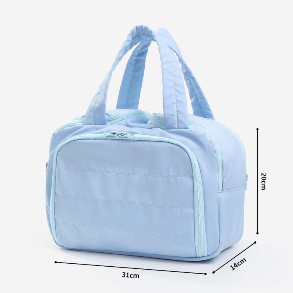 New Handle Travel Toiletry Bag Lightweight Large Capacity Travel Storage Case Fluffy Partitioned Makeup Bag Women синій
New Handle Travel Toiletry Bag Lightweight Large Capacity Travel Storage Case Fluffy Partitioned Makeup Bag Women синій