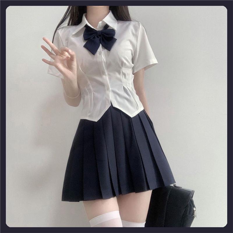 Sweet & Spicy Petite Waist-Hugging Skirt Set - Academy Style Slimming Short-Sleeve Summer Uniform XS
Sweet & Spicy Petite Waist-Hugging Skirt Set - Academy Style Slimming Short-Sleeve Summer Uniform XS