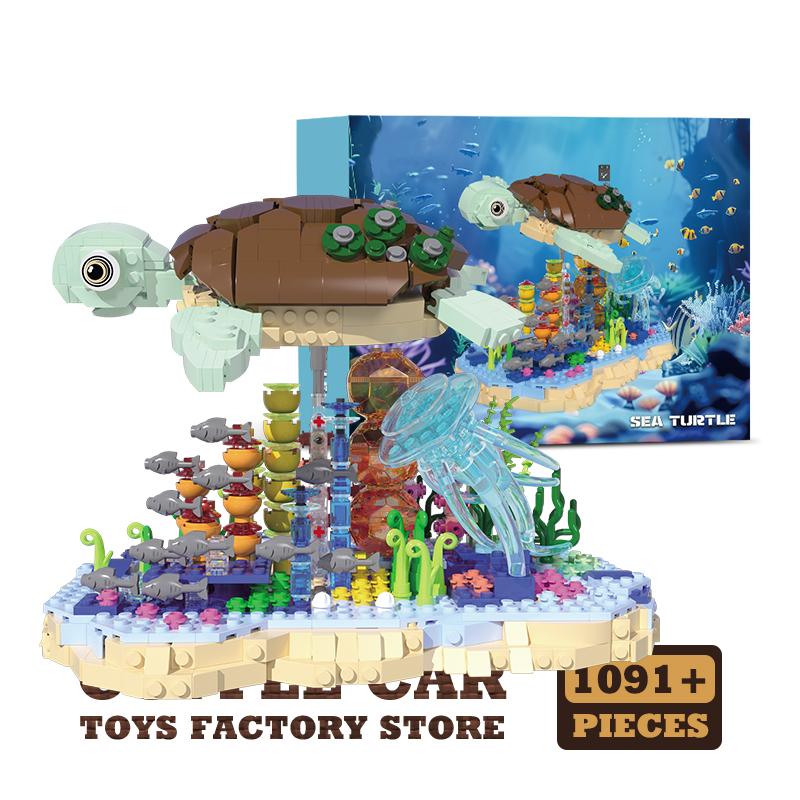 DIY Marine Life Building Blocks Kit Sea Turtle Figure MOC Bricks Underwater Scene Model Ocean Animal Funny Decor Birthday Gifts
DIY Marine Life Building Blocks Kit Sea Turtle Figure MOC Bricks Underwater Scene Model Ocean Animal Funny Decor Birthday Gifts