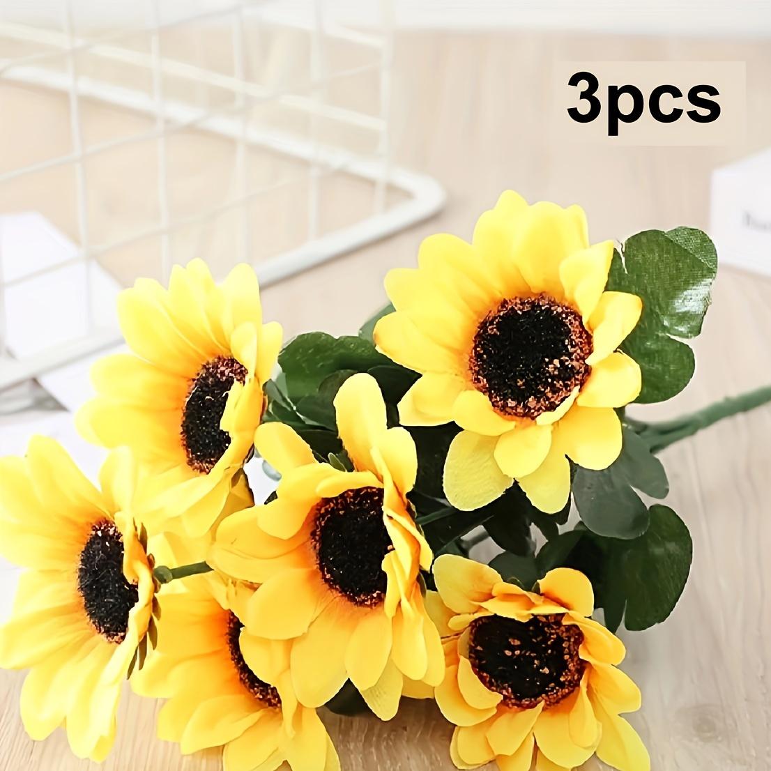 3 комплекта из 21 головки больших искусственных подсолнухов - реалистичные имитационные цветы для внутреннего домашнего декора, украшения свадебной вечеринки 3pcs
3 комплекта из 21 головки больших искусственных подсолнухов - реалистичные имитационные цветы для внутреннего домашнего декора, украшения свадебной вечеринки 3pcs