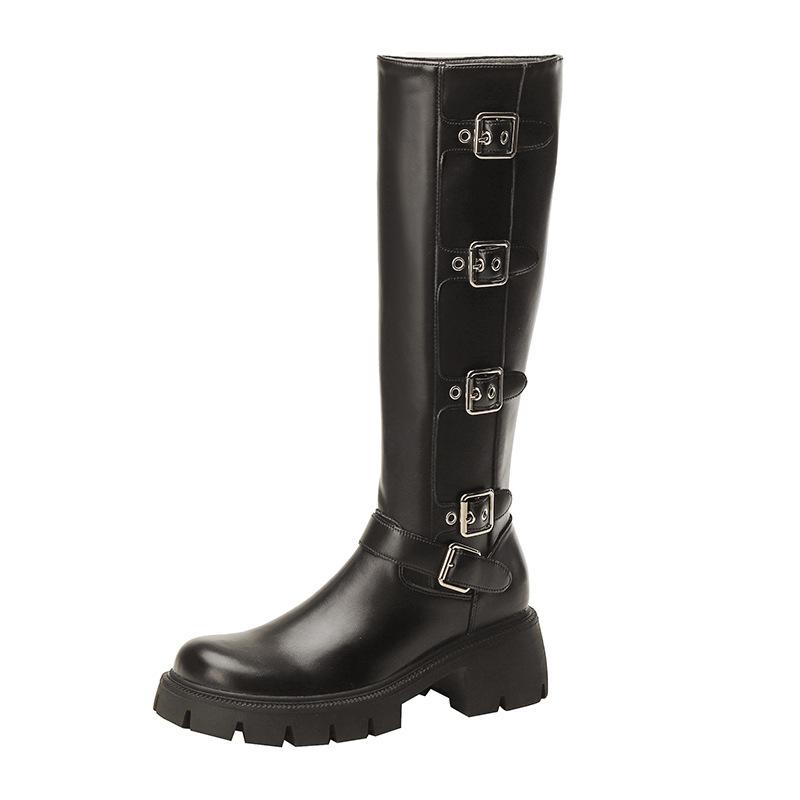 Knight boots 2025 autumn and winter new velvet western denim retro belt buckle boots thick heel high boots 34
Knight boots 2025 autumn and winter new velvet western denim retro belt buckle boots thick heel high boots 34