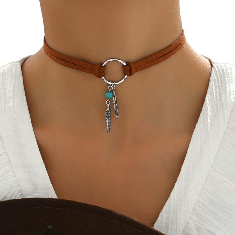 Modern Modifiable Marine Stone Necklace On Faux Leather Cord For Everyday Jewelry Piling
Modern Modifiable Marine Stone Necklace On Faux Leather Cord For Everyday Jewelry Piling