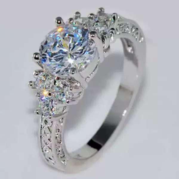 Cubic Zirconia Ring - Eight Hearts & Arrows Design, European & American Popular Engagement Jewelry Size 7
Cubic Zirconia Ring - Eight Hearts & Arrows Design, European & American Popular Engagement Jewelry Size 7
