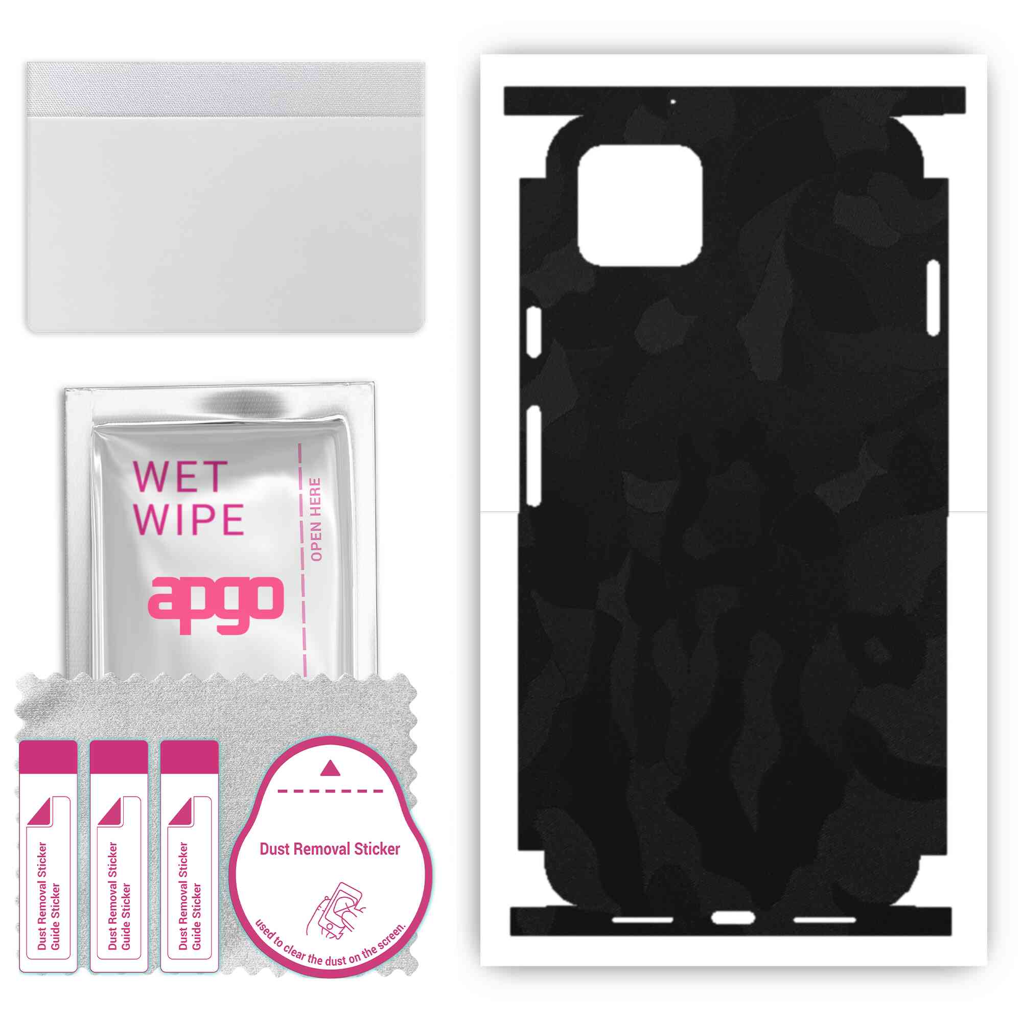 Apgo Protective Skin Sticker for the back+sides compatible with Google Pixel 4 XL, Full Wrap Film, Foil, Vinyl - Pattern Black Camo
Apgo Protective Skin Sticker for the back+sides compatible with Google Pixel 4 XL, Full Wrap Film, Foil, Vinyl - Pattern Black Camo