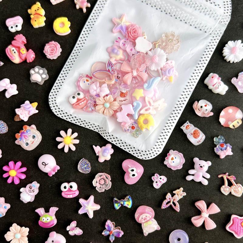 30-Piece Pink Cartoon Nail Art Charms: Cute Frog, Bowknot, Heart, Flower, Bud, Bear Accessories
30-Piece Pink Cartoon Nail Art Charms: Cute Frog, Bowknot, Heart, Flower, Bud, Bear Accessories