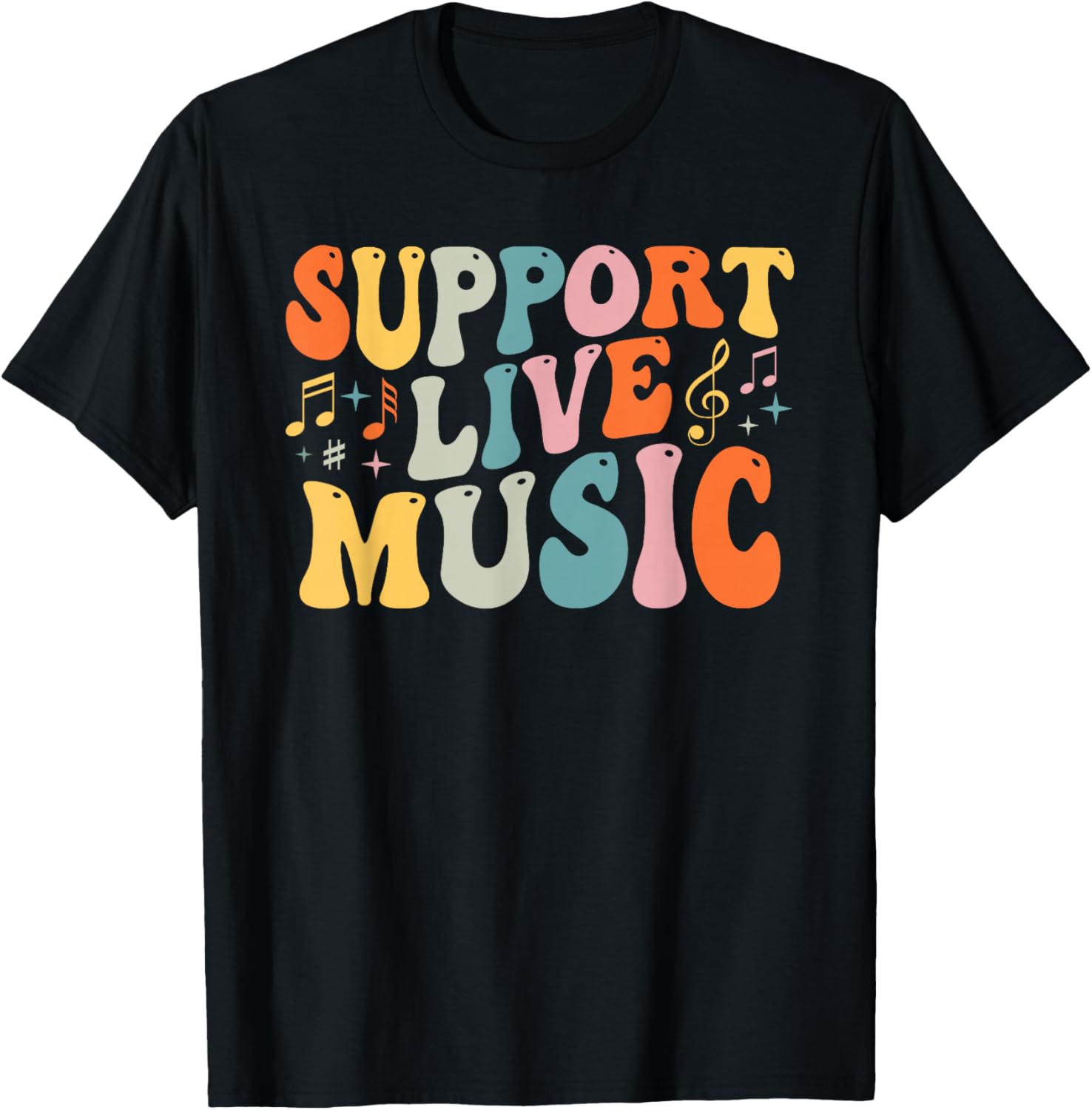 Support Live Music, Musicians Concertgoers Music Lovers T-Shirt 5XL різнокольоровий
Support Live Music, Musicians Concertgoers Music Lovers T-Shirt 5XL різнокольоровий
