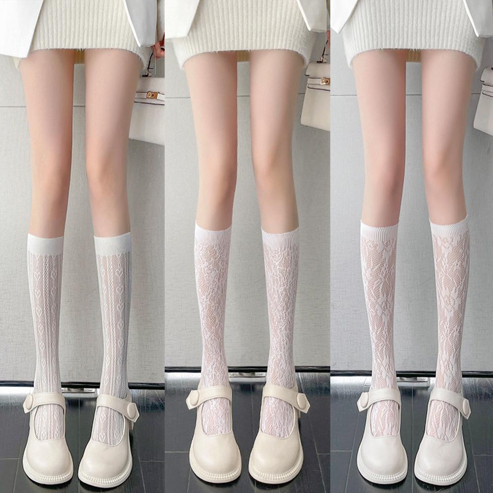 jk Mid-calf and long white lace-trimmed mesh stockings for women, summer Lolita style lolita A pile of socks Average Size
jk Mid-calf and long white lace-trimmed mesh stockings for women, summer Lolita style lolita A pile of socks Average Size