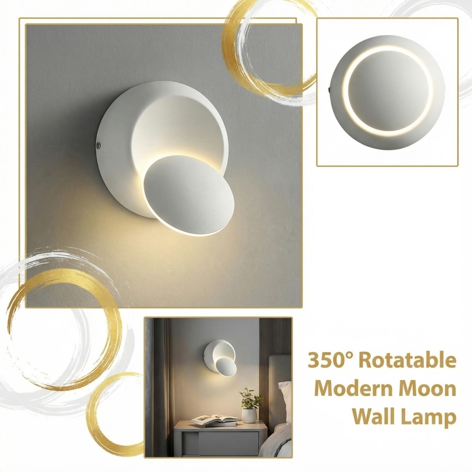 Minimalist 350-degree Rotating Bedside Wall Lamp, Round Living Room Background Wall Staircase Crescent-shaped Ambient Light one size
Minimalist 350-degree Rotating Bedside Wall Lamp, Round Living Room Background Wall Staircase Crescent-shaped Ambient Light one size