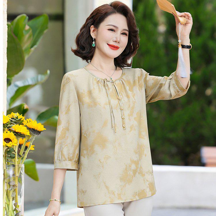 Mid-Aged Women s Summer Chinese Style 3/4 Sleeve Pullover Shirt 5XL (150-165 jin) жовтий
Mid-Aged Women s Summer Chinese Style 3/4 Sleeve Pullover Shirt 5XL (150-165 jin) жовтий