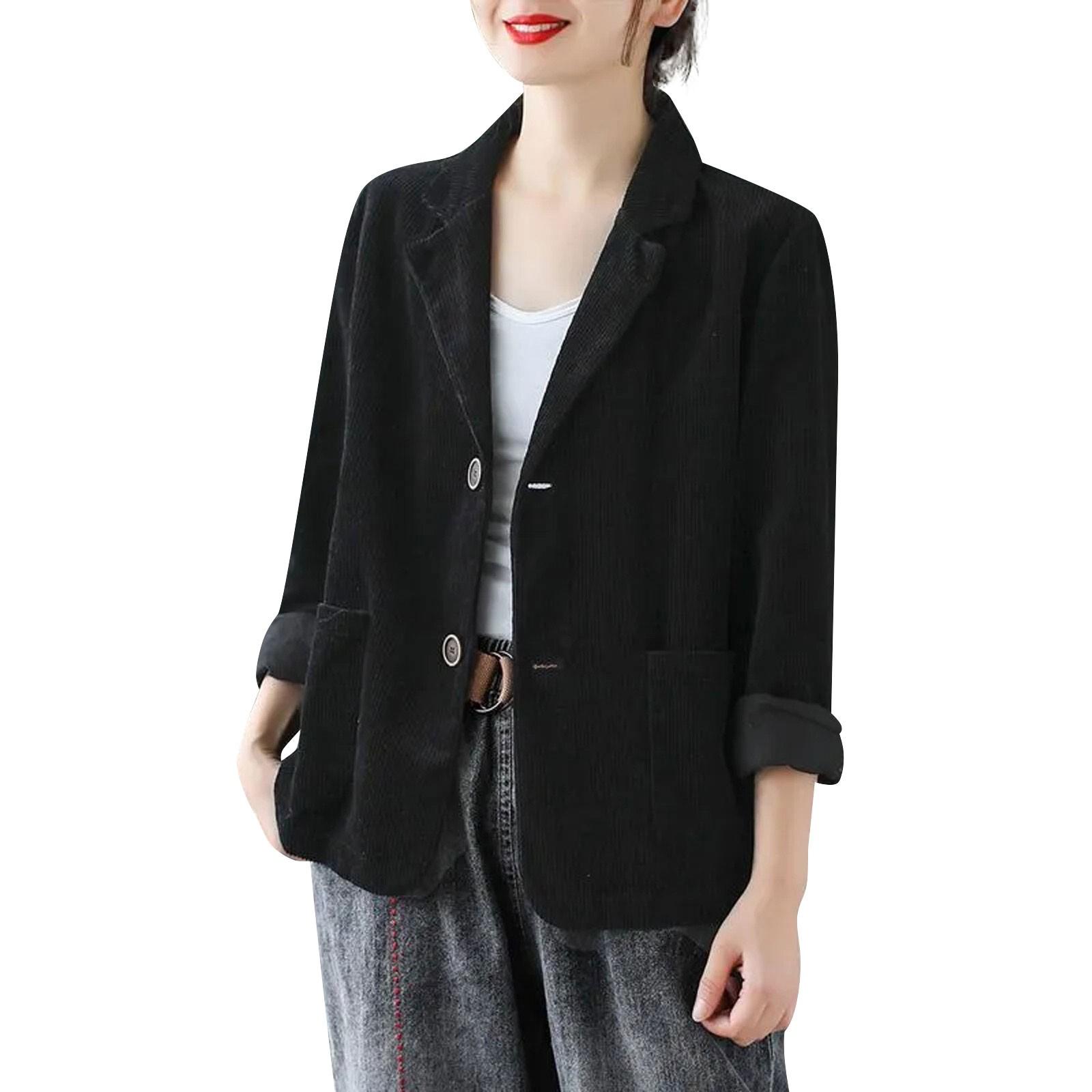 Женская осенне-зимняя повседневная вельветовая куртка-кардиган на пуговицах, пальто с карманами S чёрный
Женская осенне-зимняя повседневная вельветовая куртка-кардиган на пуговицах, пальто с карманами S чёрный