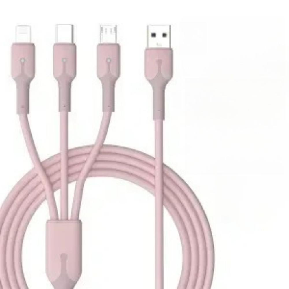 5A Liquid Silicone 3-in-1 USB To Type C Data Cable USB C Fast Charging Data Cords For iPhone Samsung Xiaomi Huawei PD Phone Wire 1m розовый
5A Liquid Silicone 3-in-1 USB To Type C Data Cable USB C Fast Charging Data Cords For iPhone Samsung Xiaomi Huawei PD Phone Wire 1m розовый