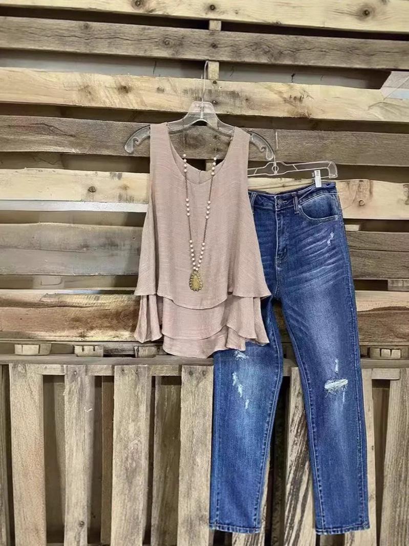 2025 Cotton Linen Sleeveless Two-Piece Style Lightweight Top 4XL хаки
2025 Cotton Linen Sleeveless Two-Piece Style Lightweight Top 4XL хаки