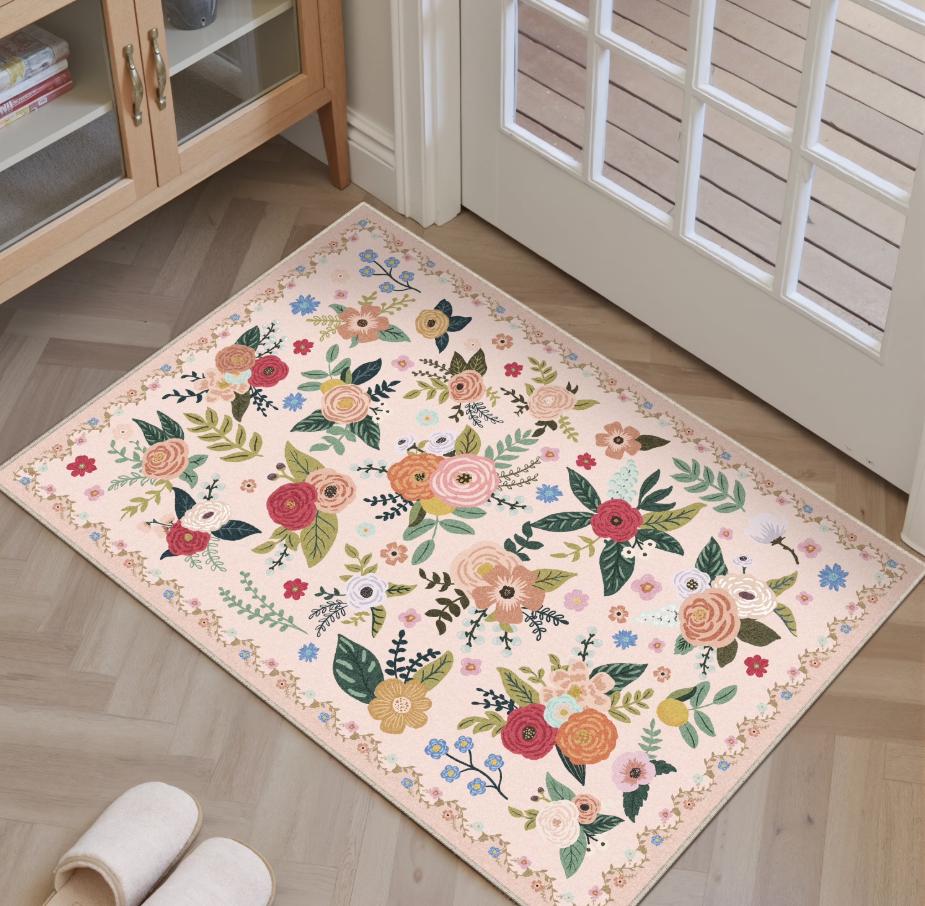Door Mat Black Background Vibrant Wildflower Pattern Non Slip Washable Rug for Entryway Bathroom Home Decoration 40cm x 60cm
Door Mat Black Background Vibrant Wildflower Pattern Non Slip Washable Rug for Entryway Bathroom Home Decoration 40cm x 60cm