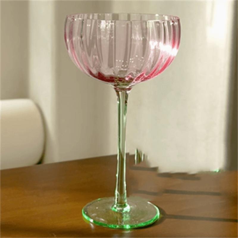 Colorful Glass Vertical Stripes Petal Shaped Glasses Goblet Grape Wine Glass Red Wine Glass Dessert Glass Bowl 301-400ml рожевий зелений колір
Colorful Glass Vertical Stripes Petal Shaped Glasses Goblet Grape Wine Glass Red Wine Glass Dessert Glass Bowl 301-400ml рожевий зелений колір