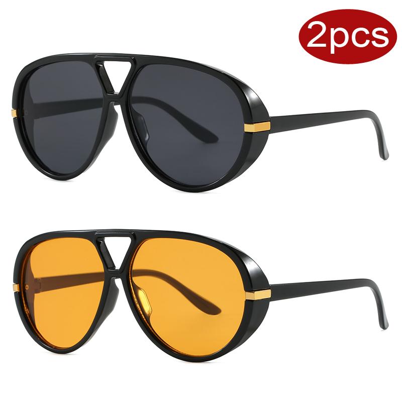 Vintage 2pcs Women Oversized Oval Simple Style Sunglasses Luxury Brand Design Sun Glasses Female Gradient Fashion Eyeglasses
Vintage 2pcs Women Oversized Oval Simple Style Sunglasses Luxury Brand Design Sun Glasses Female Gradient Fashion Eyeglasses