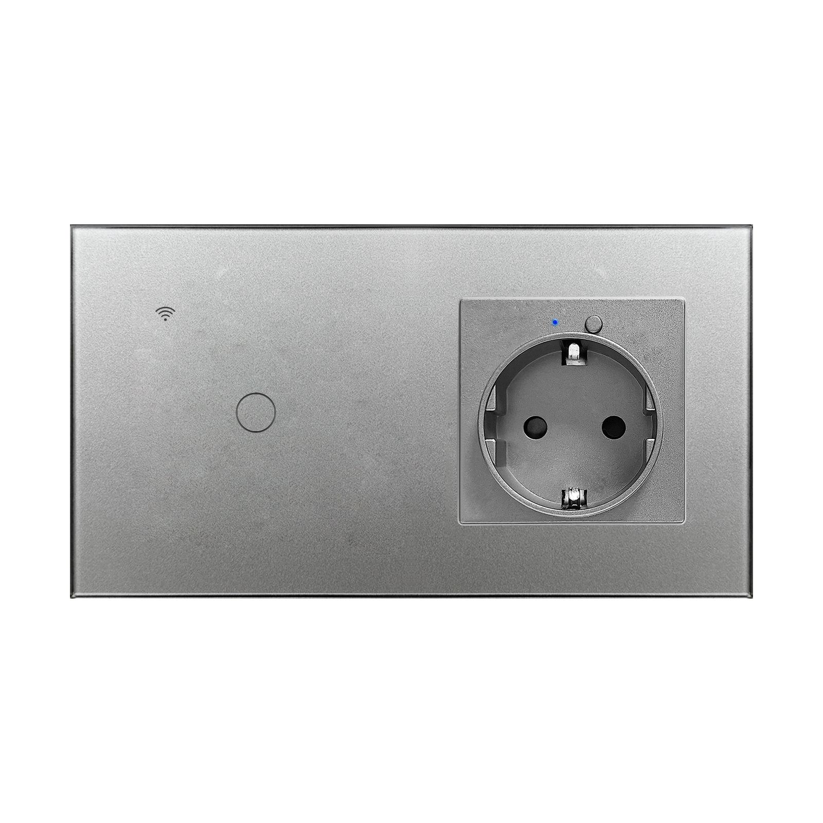Type 157 Smart WiFi Switch & Socket with Glass Panel & Alice Voice Control
Type 157 Smart WiFi Switch & Socket with Glass Panel & Alice Voice Control