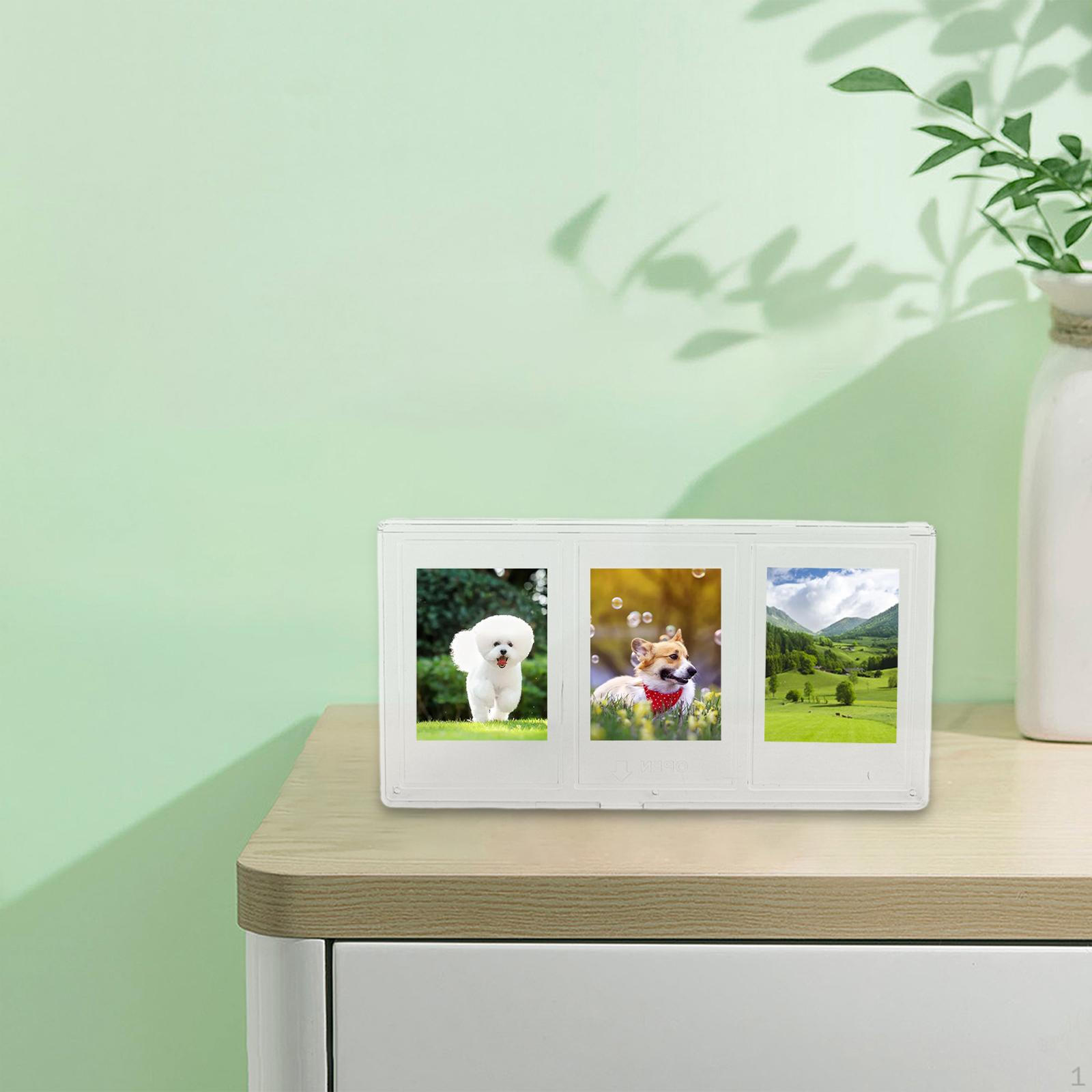 Decorative Photo Frame Desktop Display Tabletop DIY Crafts for 3 Picture clear
Decorative Photo Frame Desktop Display Tabletop DIY Crafts for 3 Picture clear