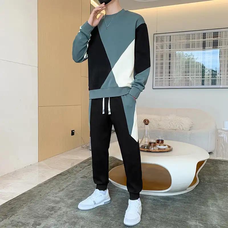 Men s Black Orange Color Block Tracksuit Casual Two-Piece Set L зелёный
Men s Black Orange Color Block Tracksuit Casual Two-Piece Set L зелёный
