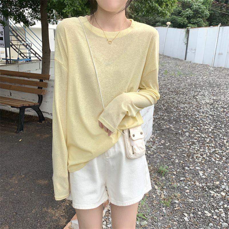 Korean Style Women s Summer Long Sleeve Round Neck T-shirt - Soft, Versatile & Lightweight Sunscreen Top 2025 M
Korean Style Women s Summer Long Sleeve Round Neck T-shirt - Soft, Versatile & Lightweight Sunscreen Top 2025 M