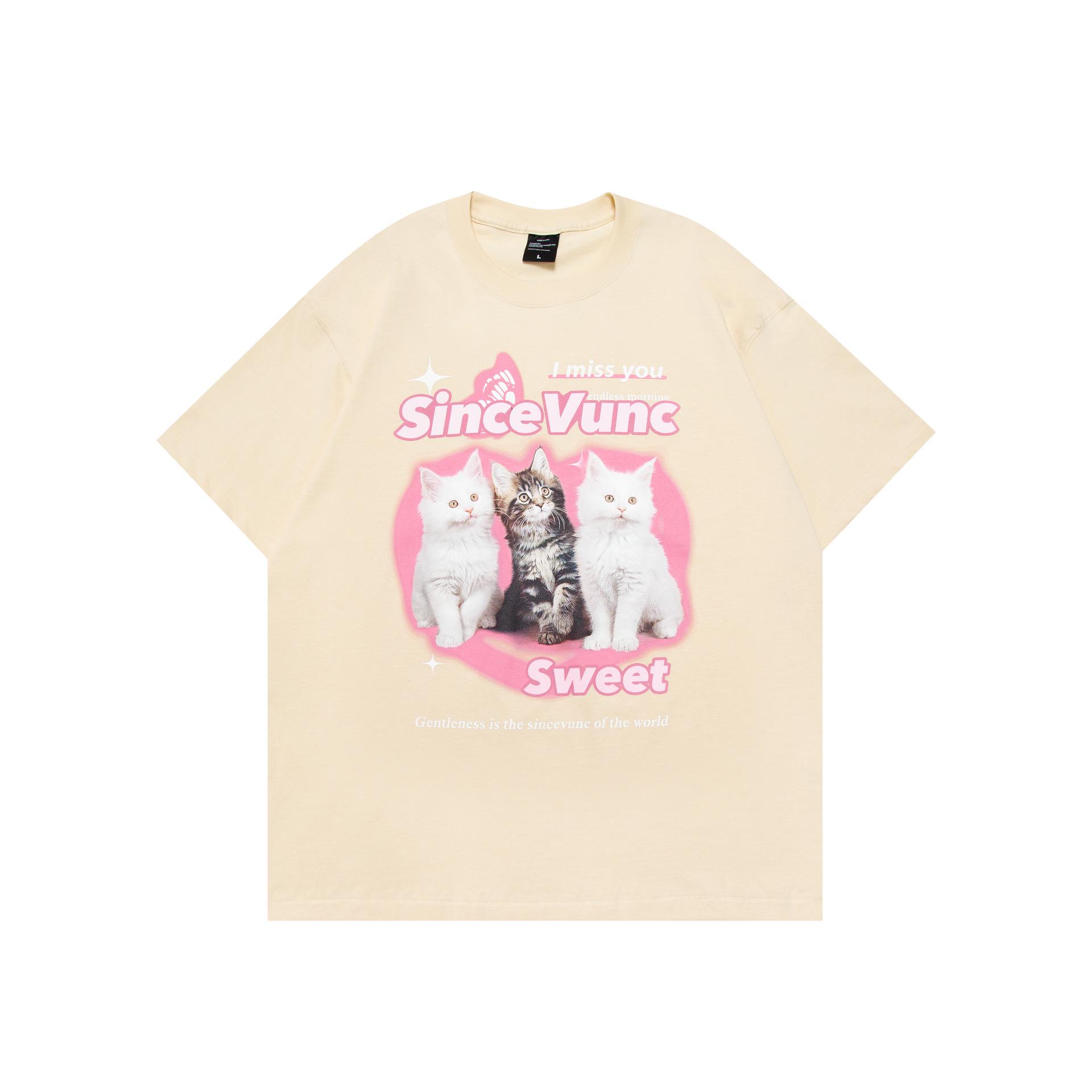 Женская футболка VUNC Cartoon Cat Oversize - 270 г чистого хлопка, свободный крой, дизайн American Letter, короткий рукав, летняя одежда S (for 40-50kg) бежевый
Женская футболка VUNC Cartoon Cat Oversize - 270 г чистого хлопка, свободный крой, дизайн American Letter, короткий рукав, летняя одежда S (for 40-50kg) бежевый