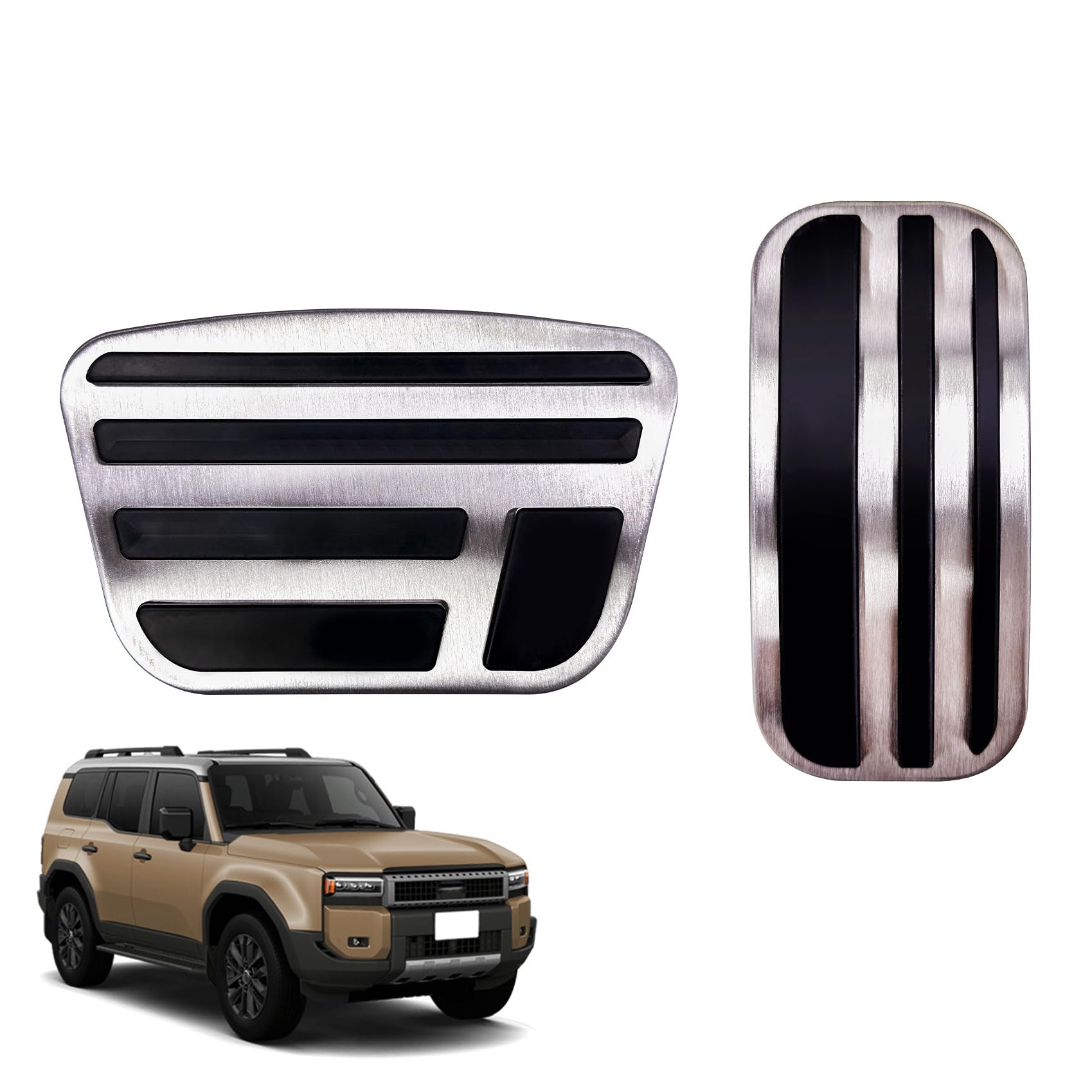 Педали из нержавеющей стали SUVVNE для нового Land Cruiser серии 250 2024 Специально разработаны для нового Land Cruiser серии 250 2024 Инструменты не требуются