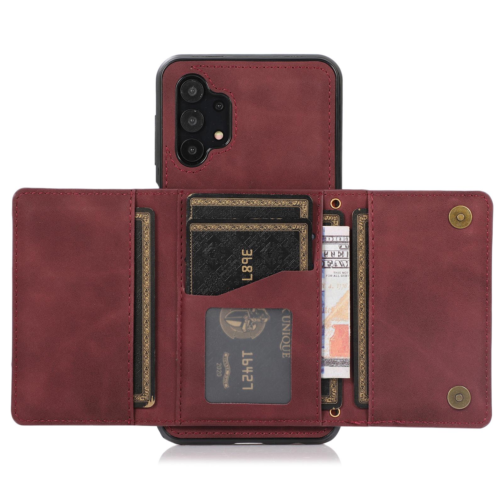 For Samsung Galaxy A32 4G (EU Version) Tri-fold Wallet PU Leather Coated TPU Case Drop-proof Kickstand Phone Cover Wine Red
For Samsung Galaxy A32 4G (EU Version) Tri-fold Wallet PU Leather Coated TPU Case Drop-proof Kickstand Phone Cover Wine Red