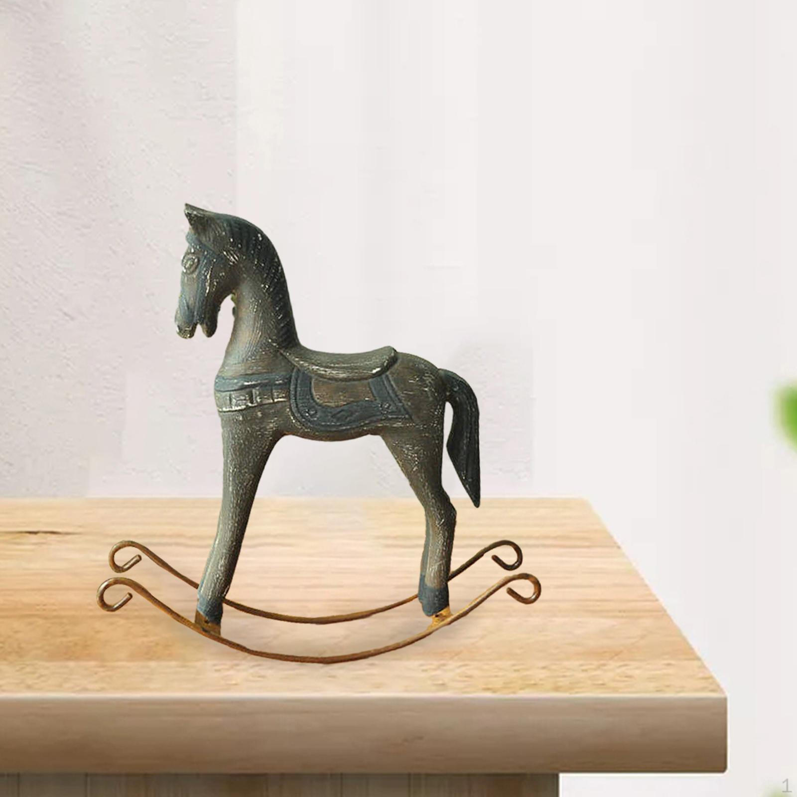 Фигурка лошадки-качалки, скульптура животного, художественные промыслы, ретро декоративная статуя, украшение для рабочего стола для серый
Фигурка лошадки-качалки, скульптура животного, художественные промыслы, ретро декоративная статуя, украшение для рабочего стола для серый