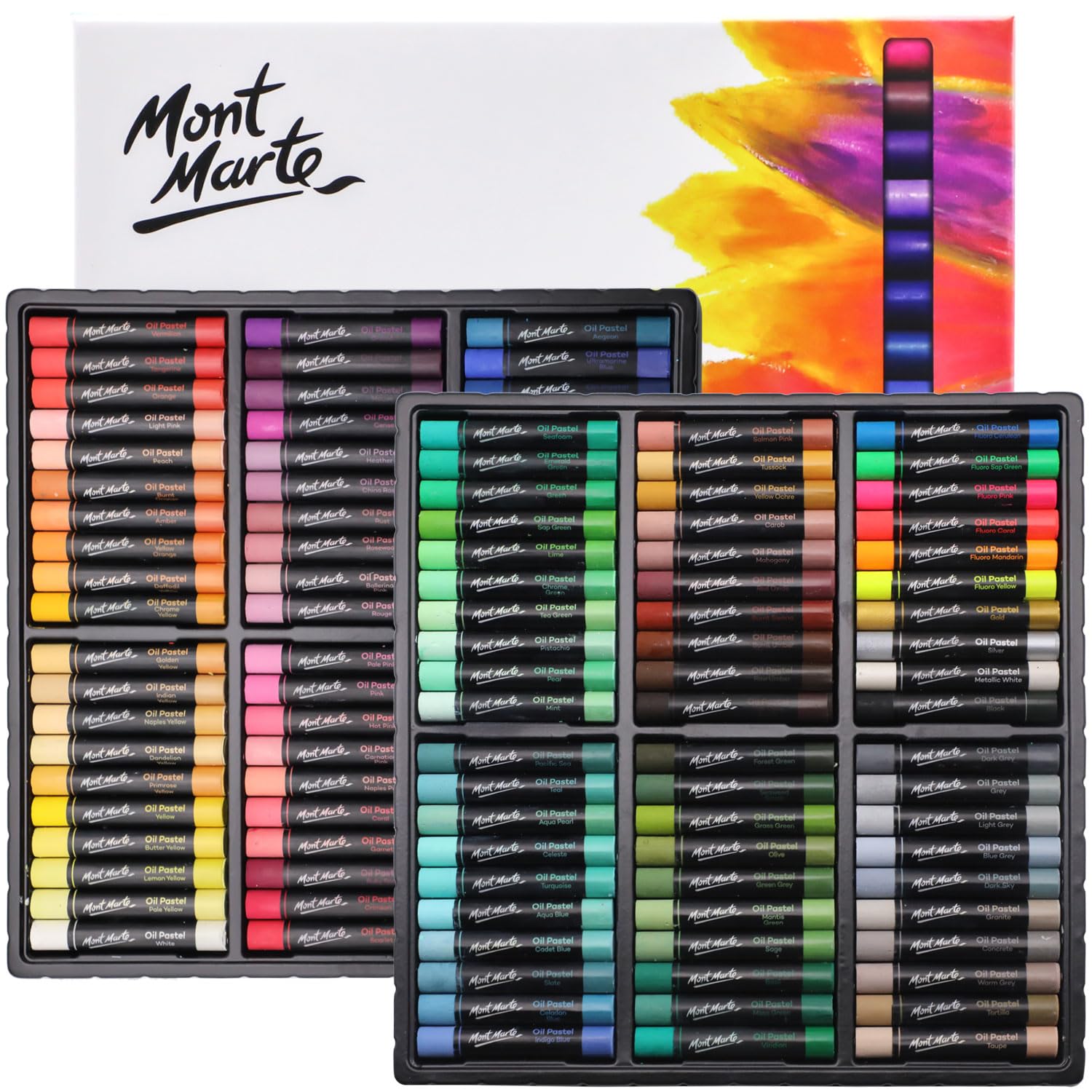 Mont Marte Signature Oil Pastels, 120-Piece Assorted Color Set. A vibrant oil pastel set perfect for art, crafts, coloring, and sketching, offering ex
Mont Marte Signature Oil Pastels, 120-Piece Assorted Color Set. A vibrant oil pastel set perfect for art, crafts, coloring, and sketching, offering ex