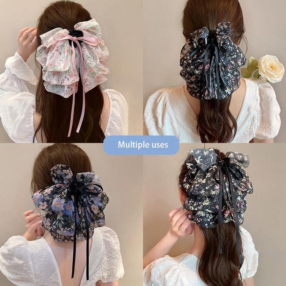 Chiffon Bow Ribbon Hair Claw Headwear Bowknot Hairpin Chiffon Flower Hair Clip Ponytail Holder
Chiffon Bow Ribbon Hair Claw Headwear Bowknot Hairpin Chiffon Flower Hair Clip Ponytail Holder