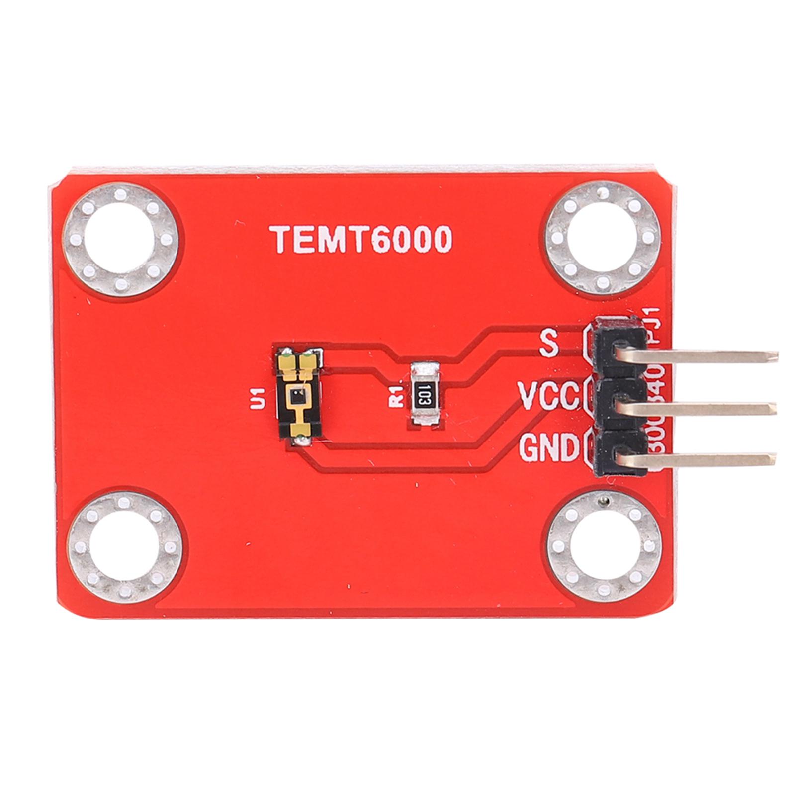 TEMT6000 Ambient Light Sensor Module Analog Light Intensity Detection 1-5000Lux Illumination
TEMT6000 Ambient Light Sensor Module Analog Light Intensity Detection 1-5000Lux Illumination
