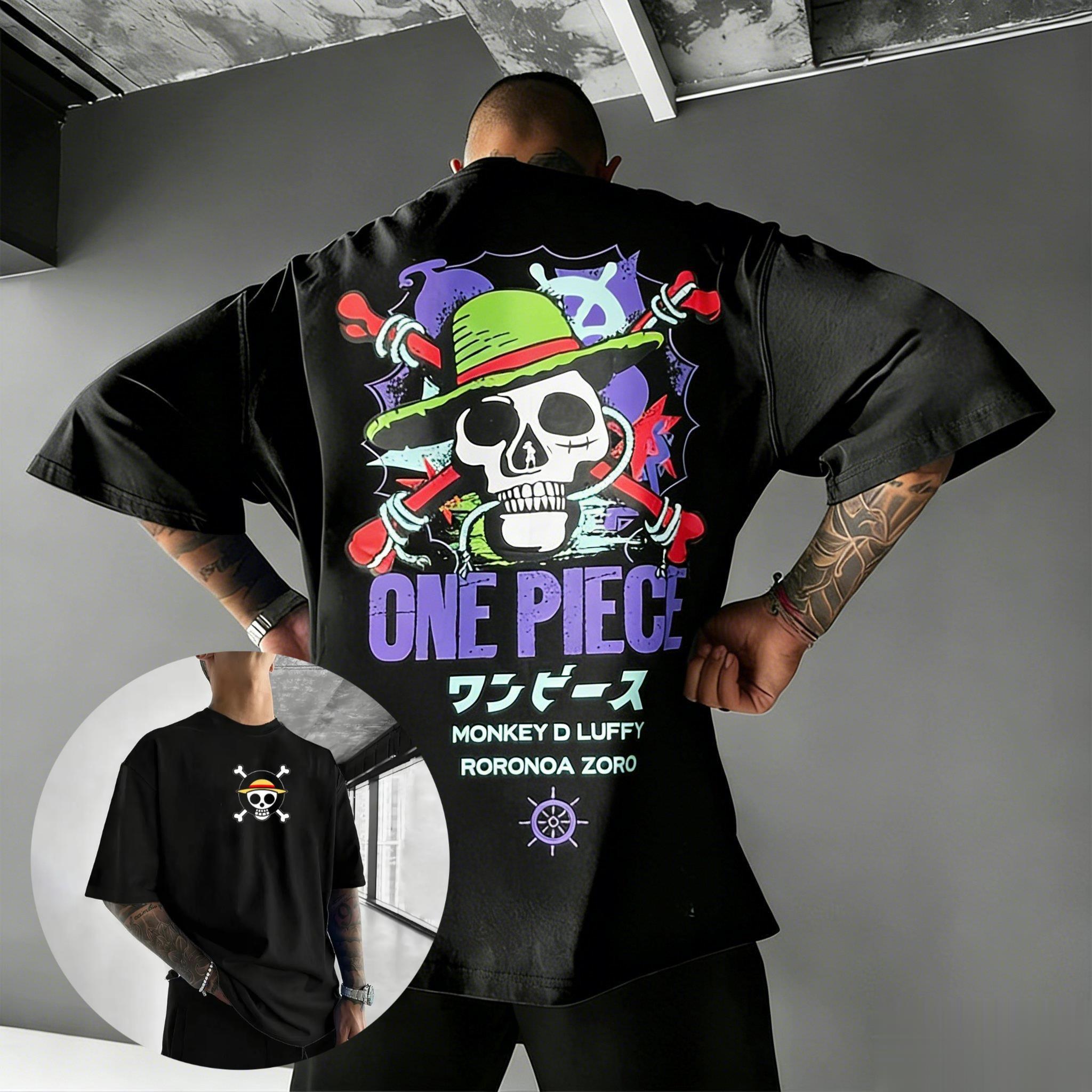 T Shirt Men Women Cotton Short Sleeve Tee Zoro Skull Graphic Print Streetwear Casual 2026 Tops S чорний
T Shirt Men Women Cotton Short Sleeve Tee Zoro Skull Graphic Print Streetwear Casual 2026 Tops S чорний