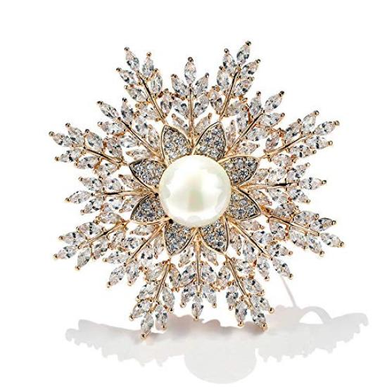 Zircon pearl snowflake crystal diamond ladies flower flower chest perfect for entrance graduation and other as a gift for women and brooch, золотий
Zircon pearl snowflake crystal diamond ladies flower flower chest perfect for entrance graduation and other as a gift for women and brooch, золотий