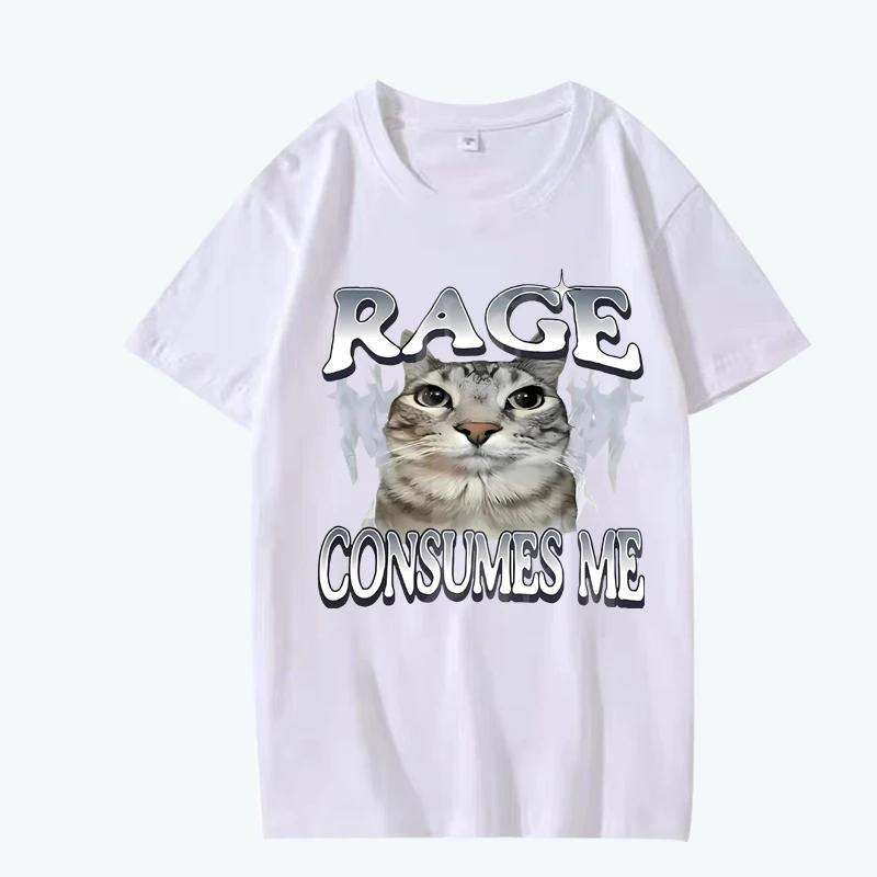 Rage Eats Me Cat Tshirt Womens Short Sleeve Summer Street Print Unisex Tops Graphic T Shirts Summer Streetwear Women Clothing S
Rage Eats Me Cat Tshirt Womens Short Sleeve Summer Street Print Unisex Tops Graphic T Shirts Summer Streetwear Women Clothing S