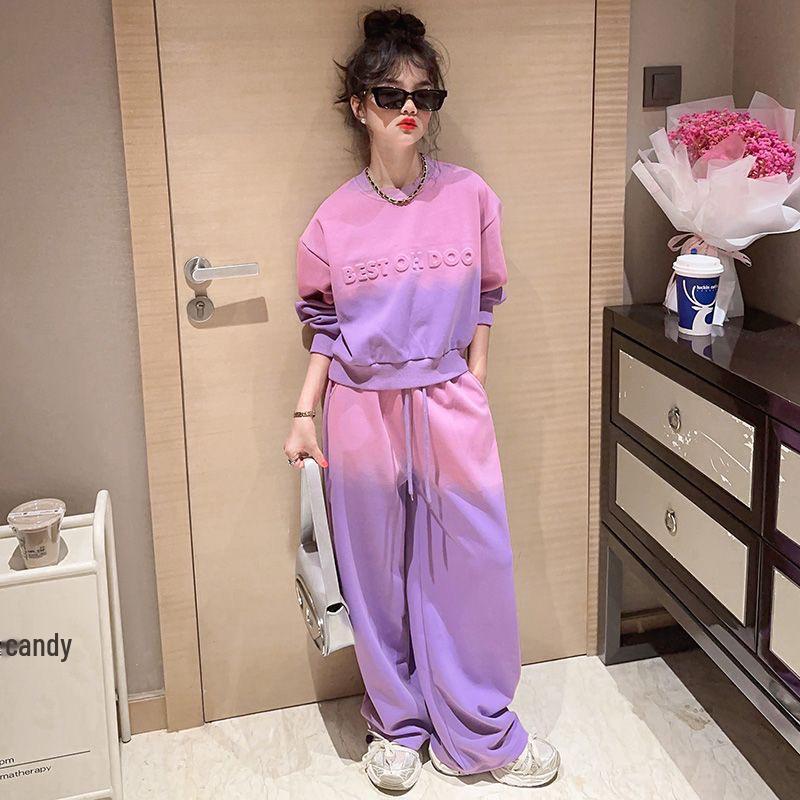 Девочкин градиентный наряд: Модный комплект-двойка брюк-палаццо на весну/осень 2025 года для детей старшего возраста 150
Девочкин градиентный наряд: Модный комплект-двойка брюк-палаццо на весну/осень 2025 года для детей старшего возраста 150