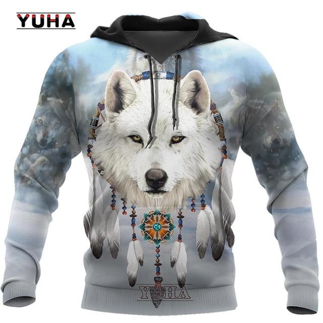 Красива чоловіча толстовка з капюшоном у стилі Tribal Native Wolf, осінній унісекс, пуловер, повсякденний вуличний одяг великого розміру. XXXL синій
Красива чоловіча толстовка з капюшоном у стилі Tribal Native Wolf, осінній унісекс, пуловер, повсякденний вуличний одяг великого розміру. XXXL синій