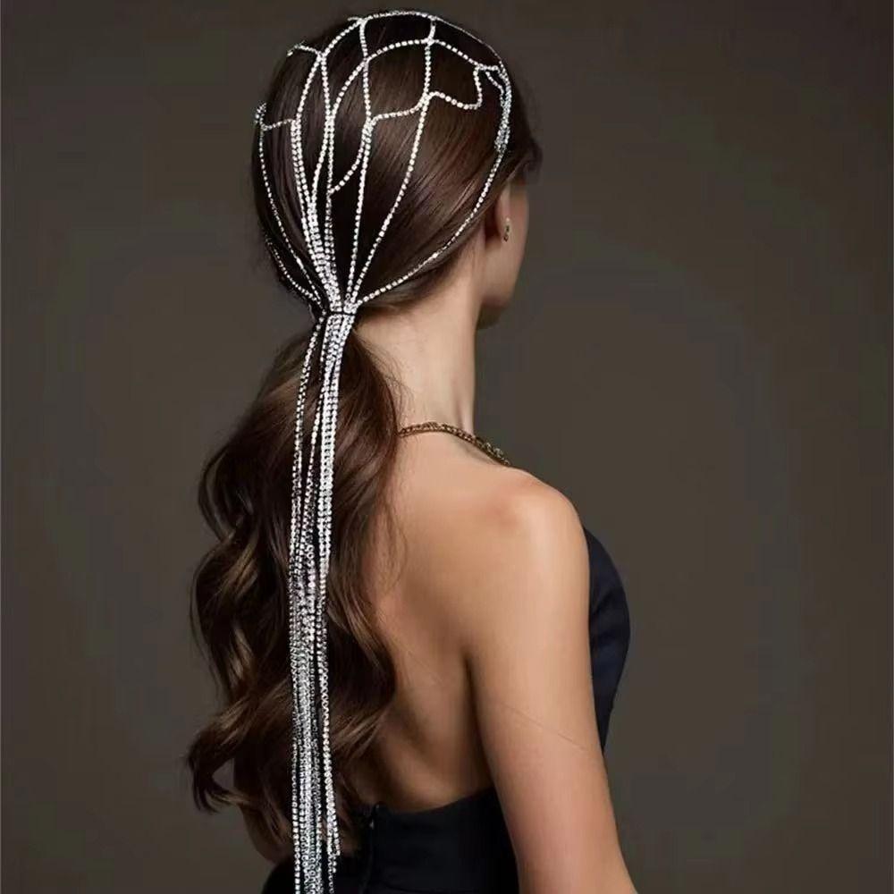 Elegant Mesh Headband Rhinestone Inlaid Bridal Headpiece Rhinestone Mesh Headpiece Evening Dress срібний
Elegant Mesh Headband Rhinestone Inlaid Bridal Headpiece Rhinestone Mesh Headpiece Evening Dress срібний