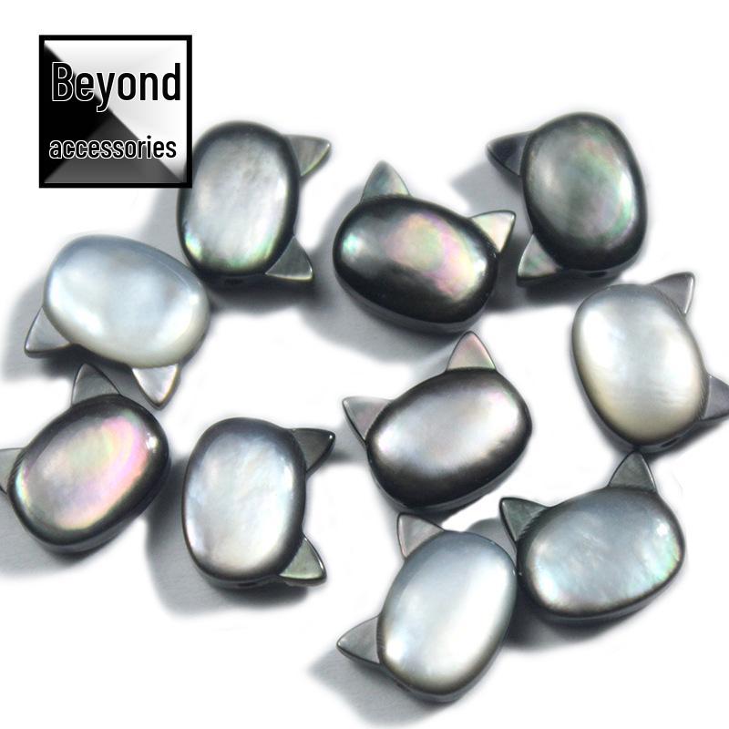 Seashell Kitten Head Beaded Spacer Beads for DIY Jewelry: Black & White Shell Bracelet/Necklace Accessories.
Seashell Kitten Head Beaded Spacer Beads for DIY Jewelry: Black & White Shell Bracelet/Necklace Accessories.