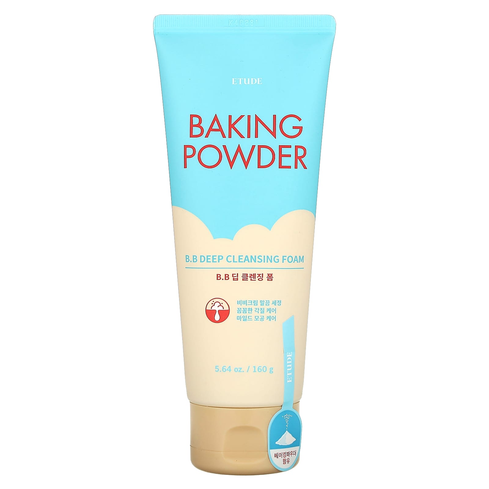 ETUDE, разрыхлитель, BB пенка для глубокого очищения, 160 мл (5,64 унции) 
ETUDE, разрыхлитель, BB пенка для глубокого очищения, 160 мл (5,64 унции)