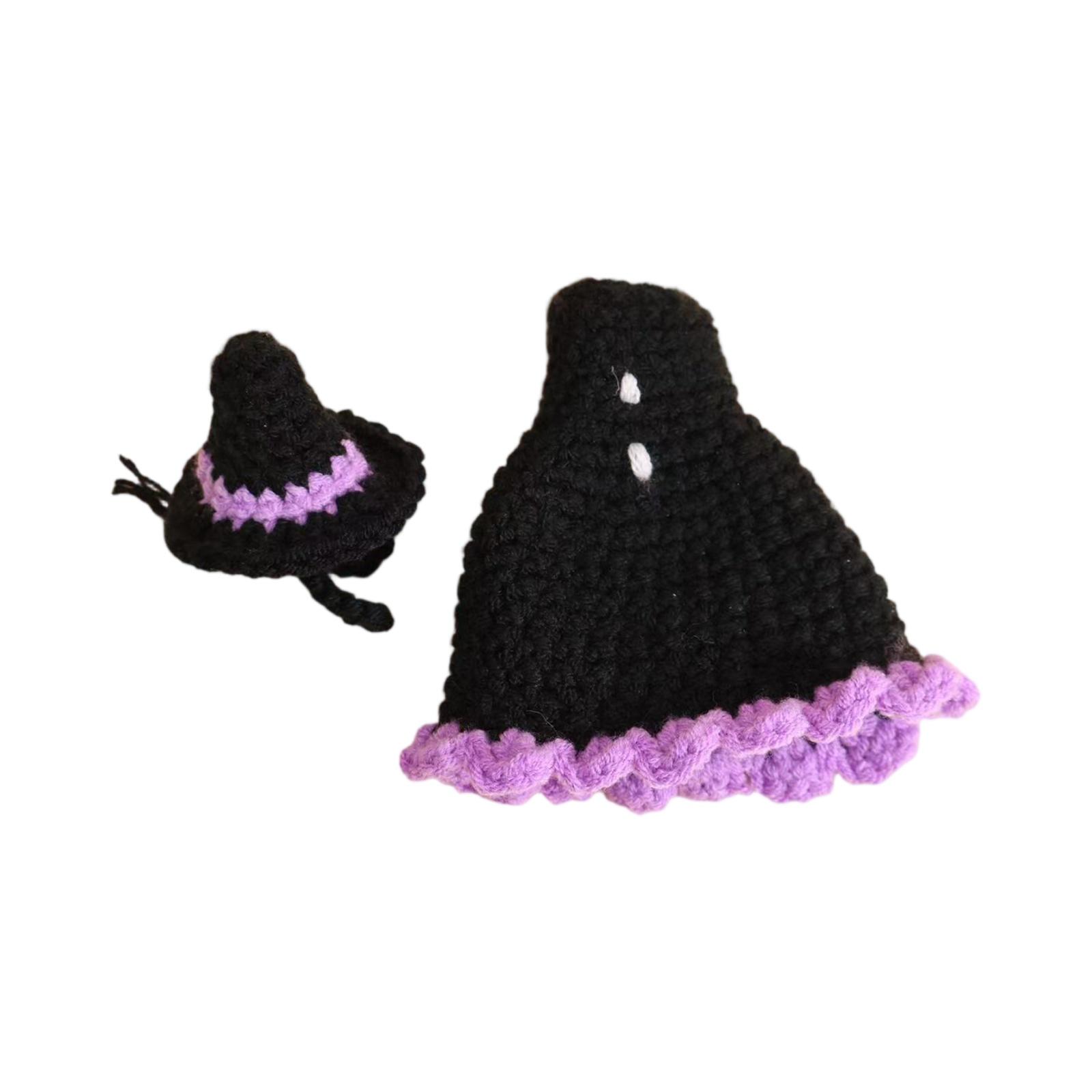 Miniature Witch Dress Outfit with Crochet Dress and Hat for Small Dolls or Figurines Halloween Style Costume Accessories One Size чёрный
Miniature Witch Dress Outfit with Crochet Dress and Hat for Small Dolls or Figurines Halloween Style Costume Accessories One Size чёрный