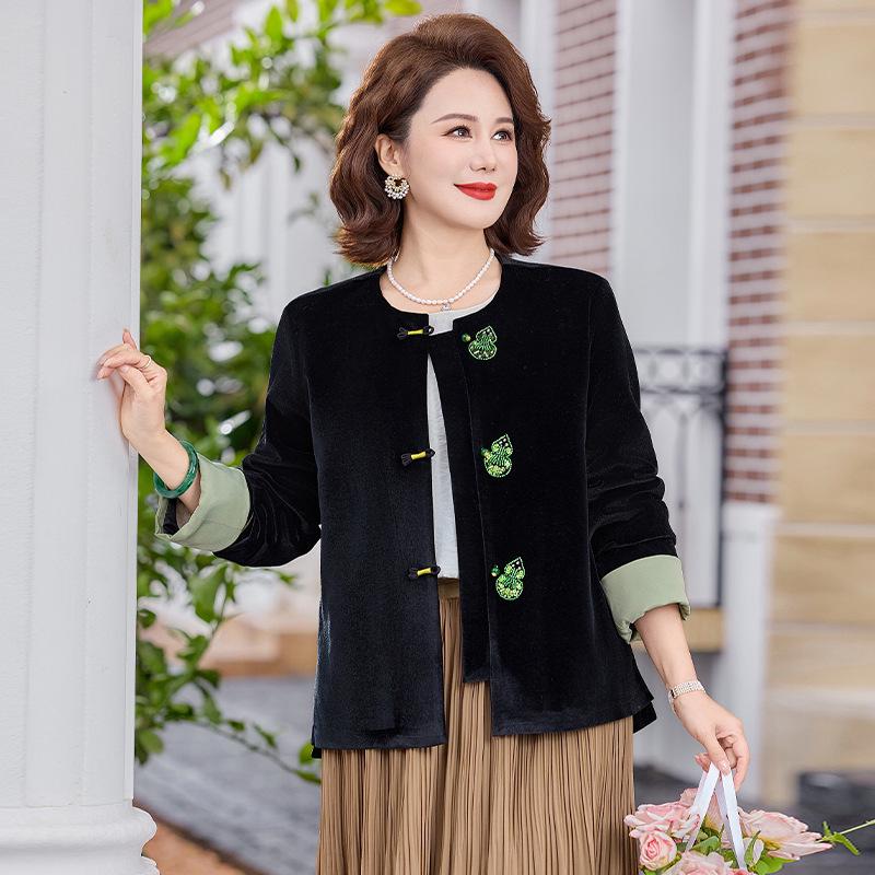 2026 Elegant Velvet Spring Coat for Middle-Aged and Elderly Women 5XL (Recommended 155-165 Jin)
2026 Elegant Velvet Spring Coat for Middle-Aged and Elderly Women 5XL (Recommended 155-165 Jin)