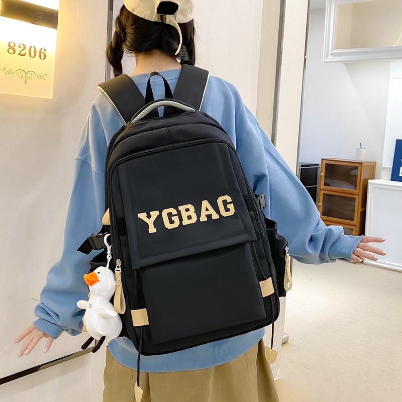 Primary and secondary school students backpack large capacity fashion letter nylon backpack leisure trend class bag single package
Primary and secondary school students backpack large capacity fashion letter nylon backpack leisure trend class bag single package