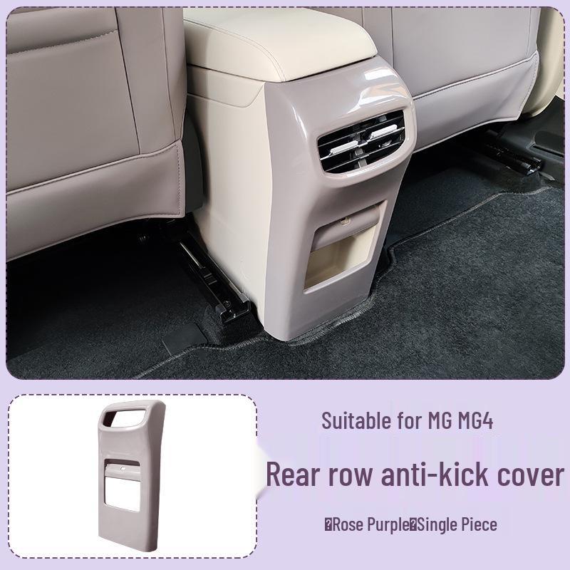 MG MG4 Interior Accessories: Rear Seat Kick Mats, Armrest Box Cover, and Air Vents.
MG MG4 Interior Accessories: Rear Seat Kick Mats, Armrest Box Cover, and Air Vents.